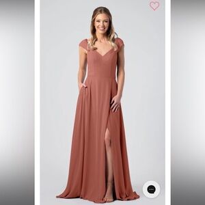 Elegant Terracotta Maxi Dress